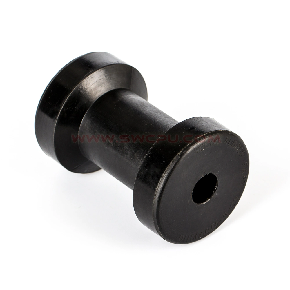 Custom-Made Non Standard Rubber Rollers Black Urethane Bearings