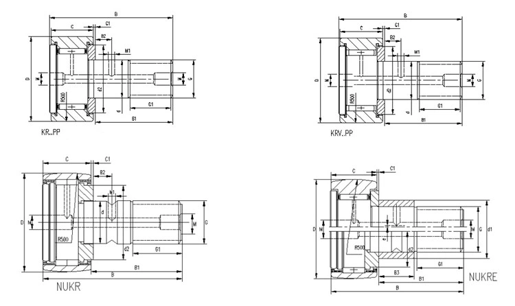 Kr22 CF10 Bolt Stud Type Cam Follower Needle Roller Bearing M10 Male Thread Track Bearing CF10