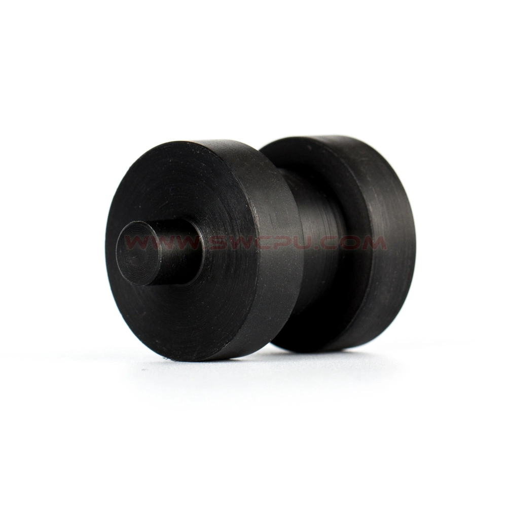 Custom-Made Non Standard Rubber Rollers Black Urethane Bearings